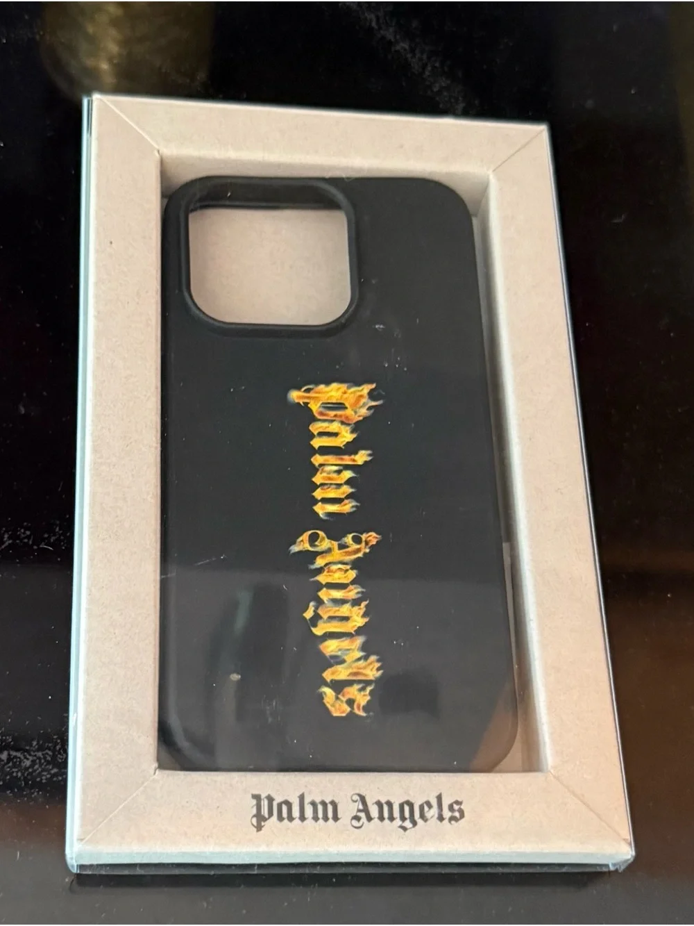 Palm Angels iPhone 15 Burning Logo Phone Case